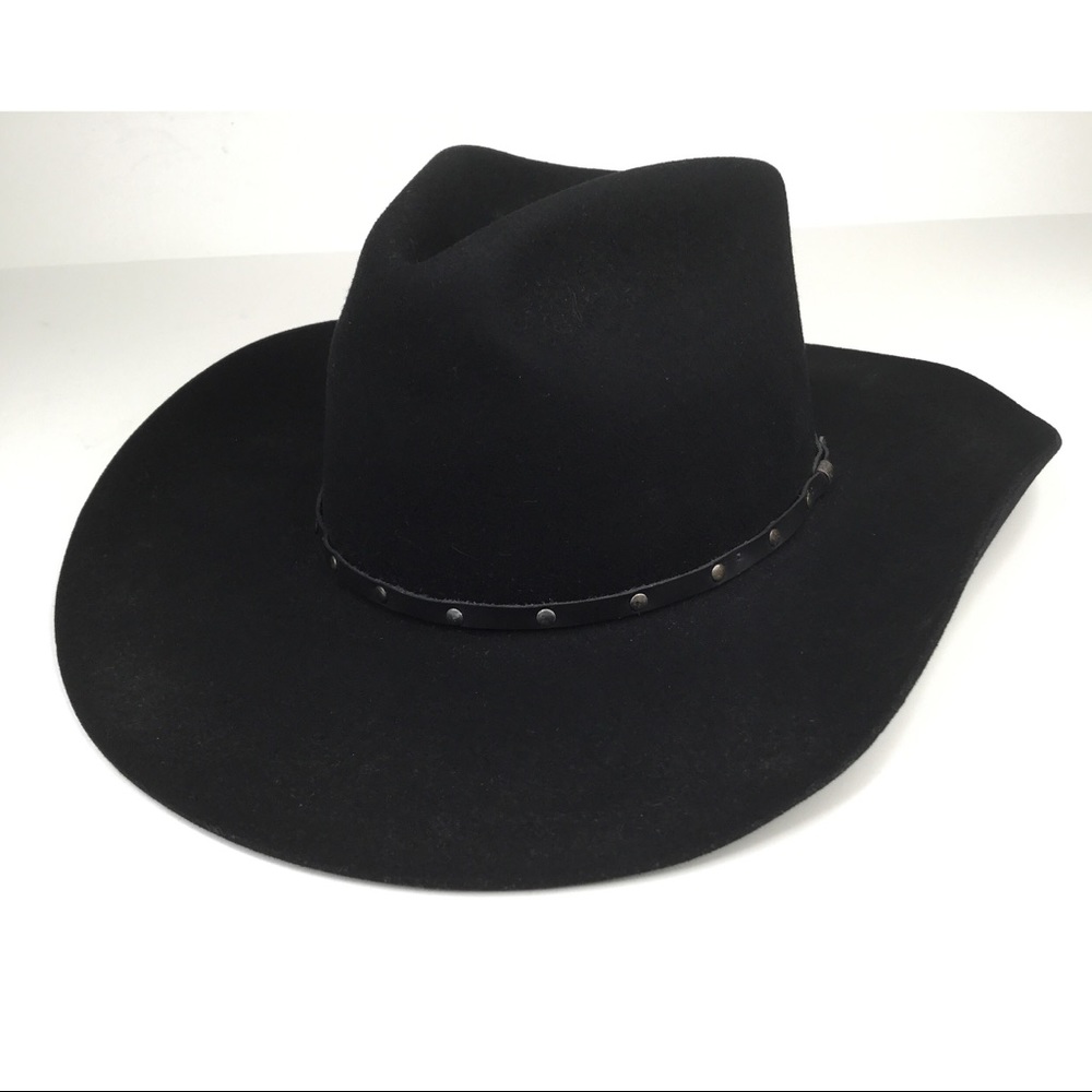 Silver Spur B Bar H Hondo Black Western Hat 7 1/4